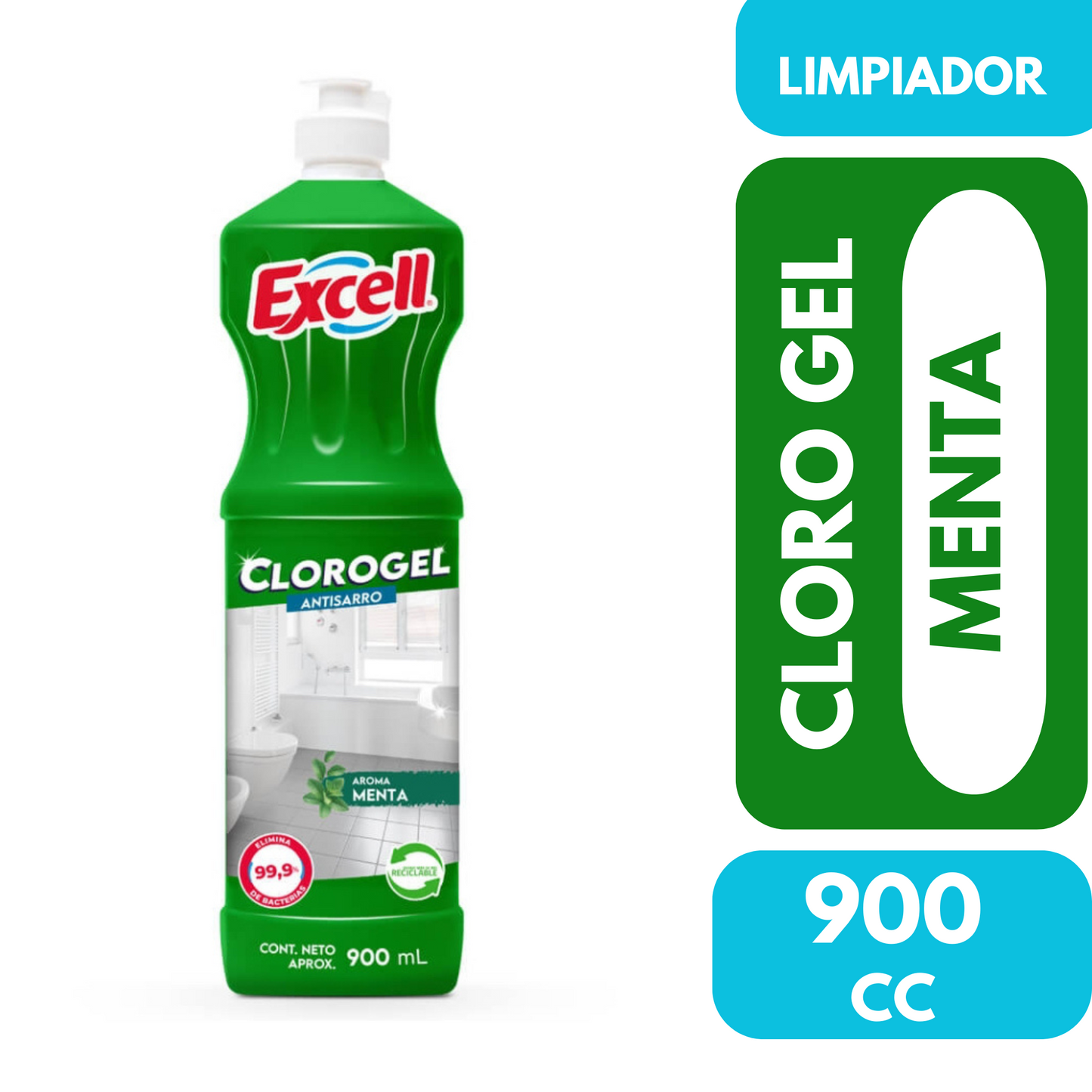 cloro gel menta 900ml