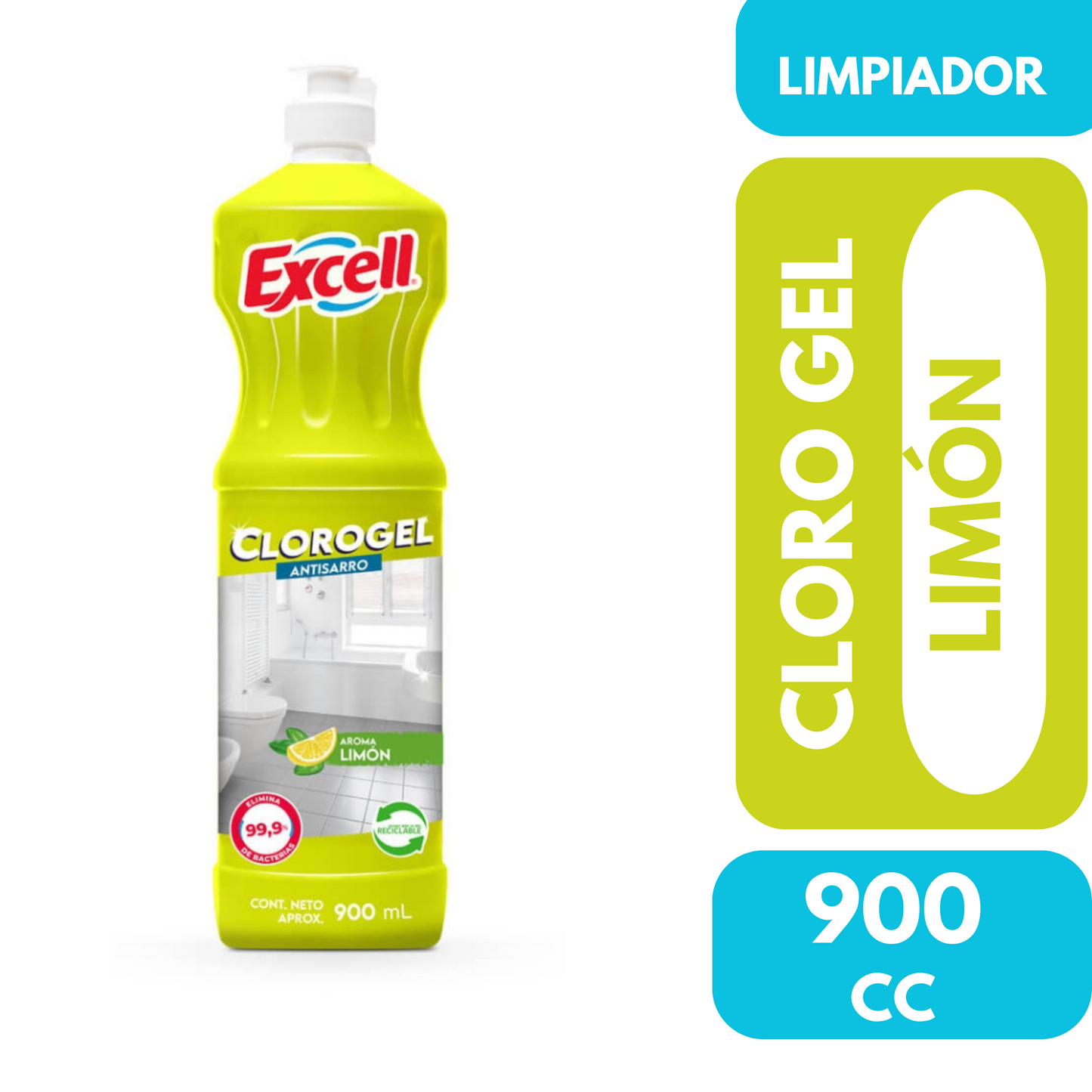 Cloro gel excel concentrado 900ml