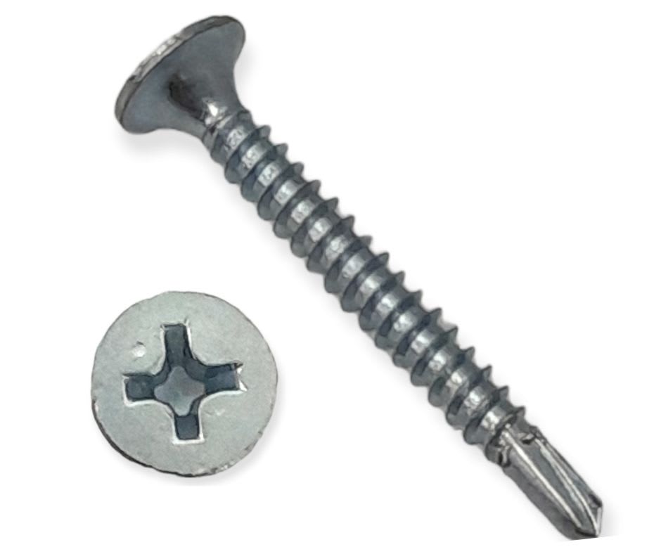 Tornillo punta broca cabeza plana