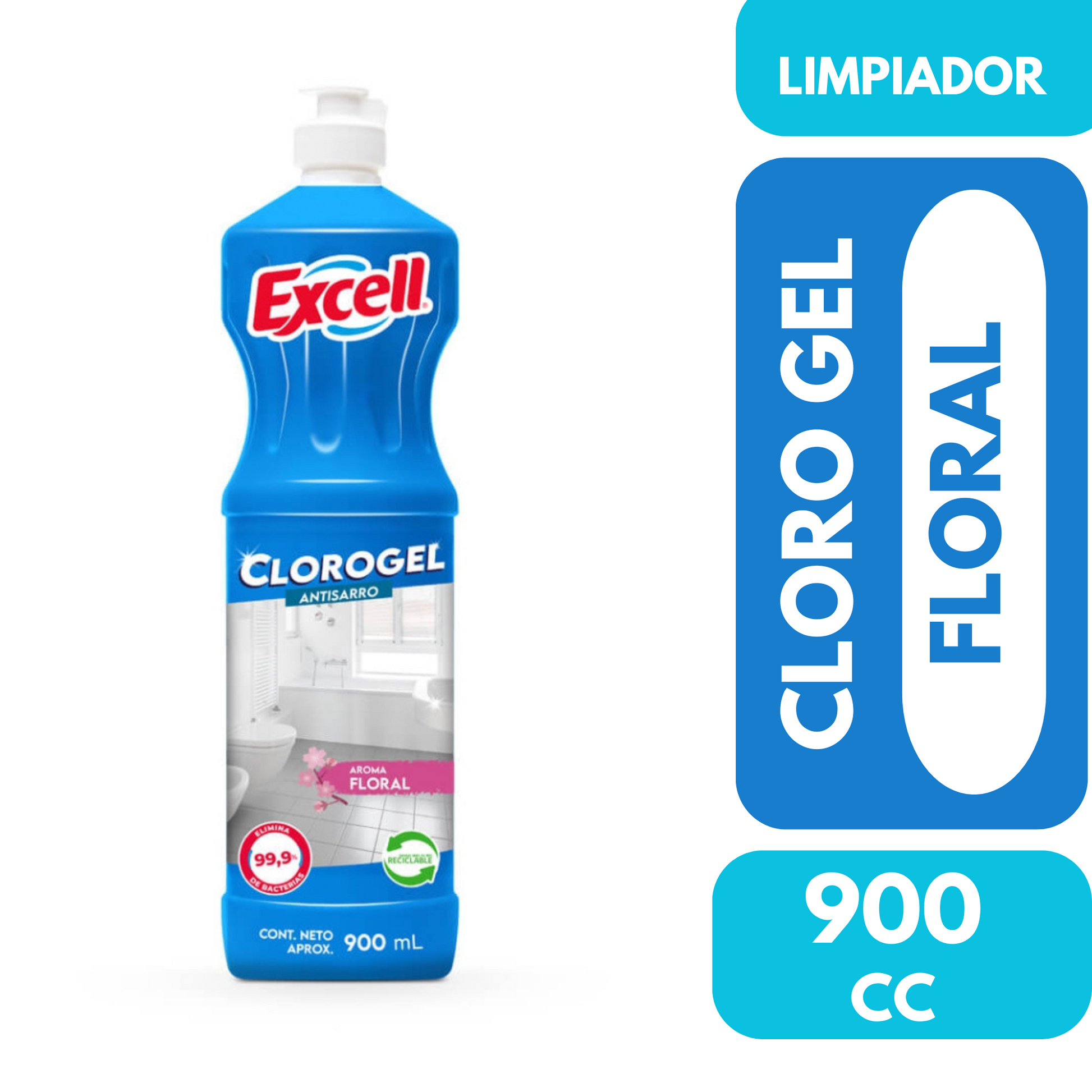 cloro gel 900 ml floral