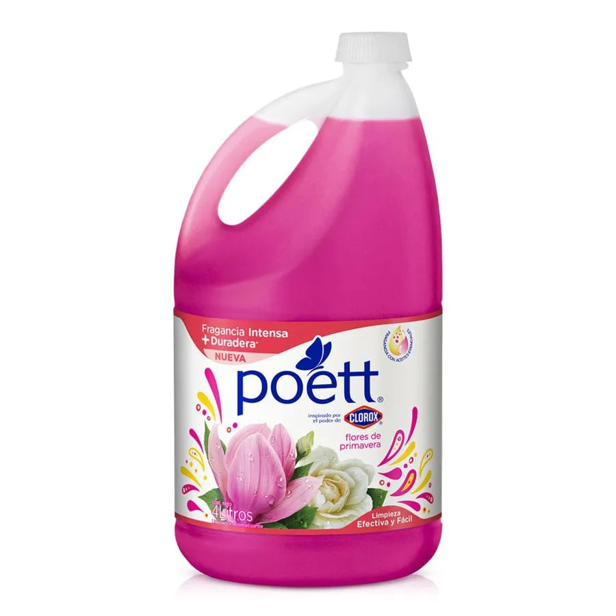 Envase de Limpiador de Piso con Desinfectante Flores de Primavera 4 LT - Vista Frontal