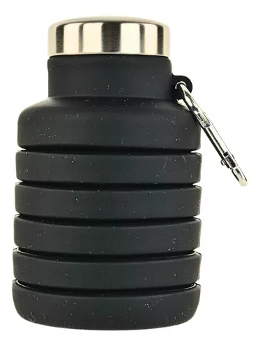 Botella de agua plegable lila comprimida