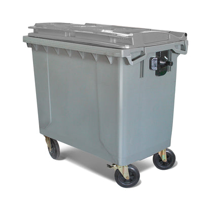 Contenedor de basura de 660 lt gris