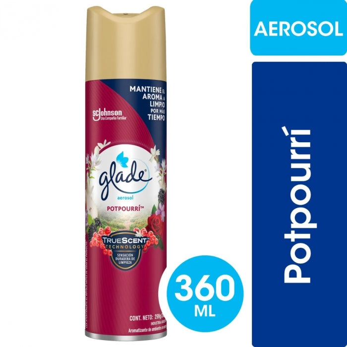 Variedad de fragancias de Glade en un ambiente fresco.