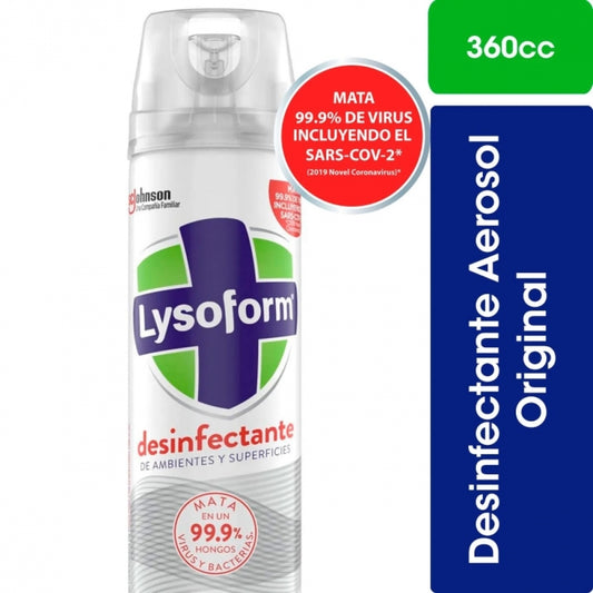 Lysoform Original 360 ML en uso, eliminando bacterias en superficies